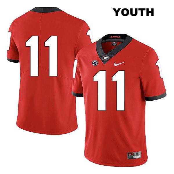 Georgia Bulldogs Youth Jake Fromm #11 NCAA No Name Legend Authentic Red Nike Stitched College Football Jersey CWD4756VG